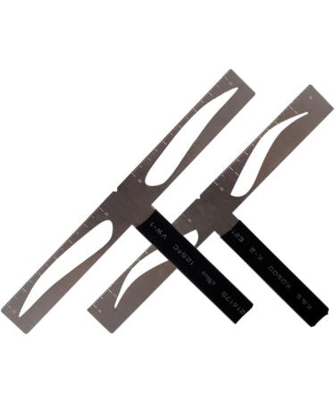 FRCOLOR 2pcs Eyebrow Drawing Tool Eyebrow Stencil Kit Brow Stencils Three-point Eyebrow Ruler Mold With Box - Buy Online on GoSupps.com