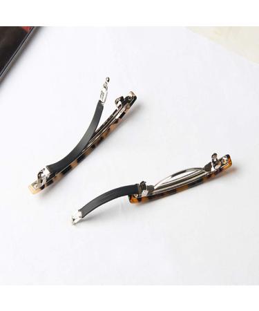 LUFOX 2 Pcs Handmade Celluloid Onyx Hair Pins - Elegant 4 Inch Hair Barrettes for Women/Girls - Buy Online on GoSupps.com