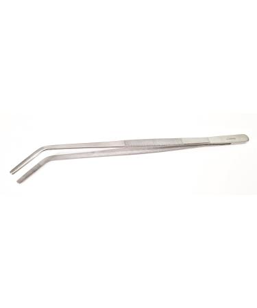 Tweezers front angled version 30 cm for laboratory use practice industrial work gardening cooking aquaristics beauty