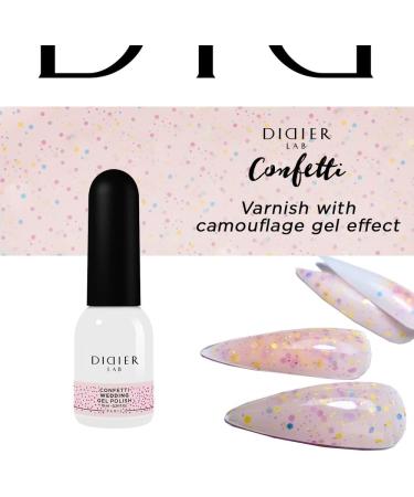 Didier Lab - Premium Gel Nail Polish Confetti - Wedding - Gel Nail Varnish - Nail Art - Long-Lasting High Gloss Wear - Easy to Apply - Gel Nails - Rich Pigment - UV/LED - Chip Resistant - Buy Online on GoSupps.com