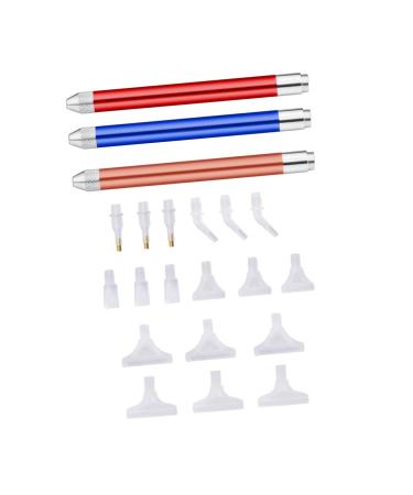 DOITOOL 3sets Nail Art Drill Pen Embroidery Embrolyiss Nail Art Tool Kit Diamond Picker The Nail Kit Arts Crafts Mandala Dotting Pen Diy Drill Pen Nail Drill Pen Painted Stippling