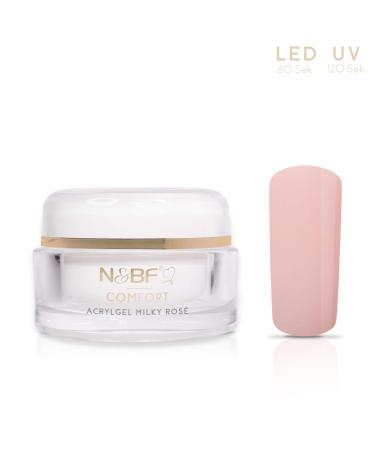 N&BF 15ml Comfort Line Poly Acryl Gel Milky Ros |High quality professional acrylic gel thick viscoses |Polygel for the modeling of Gelnageln |Professional nail angel made in Germany