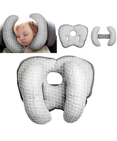 Baby travel cushion for strollers or bed 2 in 1 stroller stroller softhead Neck Support adjustable baby travel travel neck pillow for 3 months to 1 year baby (gray 1) gray01 - Buy Online on GoSupps.com