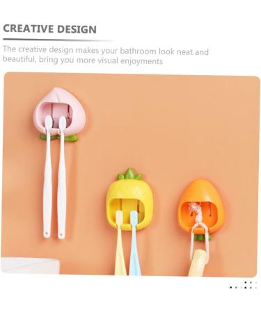 HOMSFOU 8pcs Cartoon Toothbrush Holder Set - Self-Adhesive Bathroom Organizer for Kids - Durable Toothpaste & Toothbrush Storage Decor - Buy Online on GoSupps.com