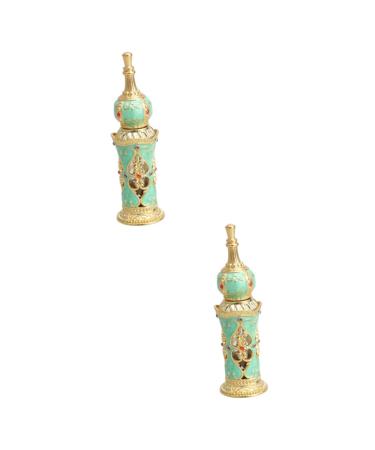 WANGHUI 2pcs Egyptian Decor Wedding Ceremony Decorations Glass Eye Dropper Middle Eastern Decor Mini Perfume Bottle Arabic Perfume Bottles Empty Essential Oil Bottle Fragrance Miss Car/1228 (Color : 0.4 Ounces As Shownx2pcs