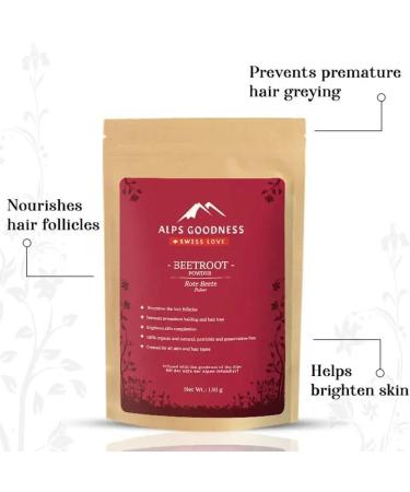 Seasol Alps Goodness Beetroot Powder (150g) for Skin & Hair - Brightens Skin, Nourishes Hair Follicles - 100% Pure & Natural - Buy Online on GoSupps.com