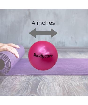 Pilates Mini Ball (10cm): Pink Accessory for AeroPilates, Yoga, Fitness & Strength - Buy Online on GoSupps.com
