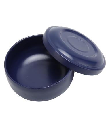 Dark Blue Razor Shell with Lid - Wide Iron Shaving Soap Cup & Foam Mug with Large Capacity for Effortless Shaving - Buy Online on GoSupps.com