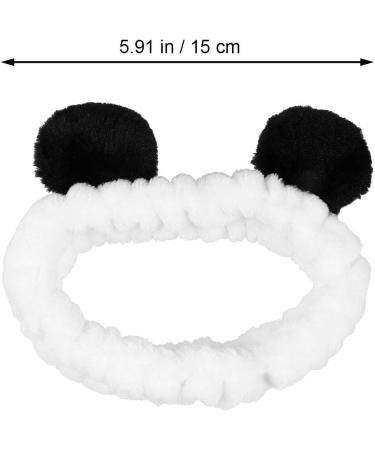 Frcolor Makeup Headbands Panda Ear Cosmetic Hair Band Soft Elastic Head Wrap for Washing Face Shower Spa (Black) - Buy Online on GoSupps.com