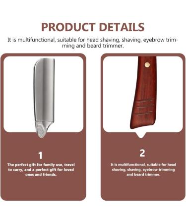 Minkissy Wooden Cutthroat Razor - Premium Red Sandalwood Straight Razor for Men | Manual Razor Knife for Precision Grooming - Buy Online on GoSupps.com