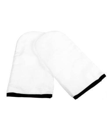 Healeved 3 Pairs Waxing Gloves Paraffin Wax Bath Gel Nail Heat Gloves Moisturizing Whitening Gloves Heat Retention Gloves Spa Mitts Cloth Mitt Mittens Hand Wax Gloves Hot Wax Thicken Towel