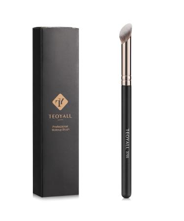 TEOYALL Mini Nose Contour Brush Synthetic Under Eye Concealer Brush for Blending Setting Buffing with Liquid Cream and Powder Cosmetic (370S)