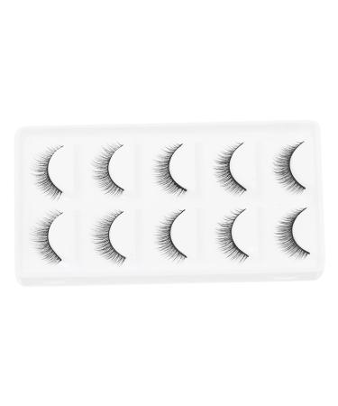 minkissy 10 Pairs Short False Eyelashes Handmade Eyelashes 3d Artificial Eyelashes Thick Cross Eyelashes 3d Fake Eyelashes Lashes Fake Lashes Extend 6d Artificial Fiber Cosmetic