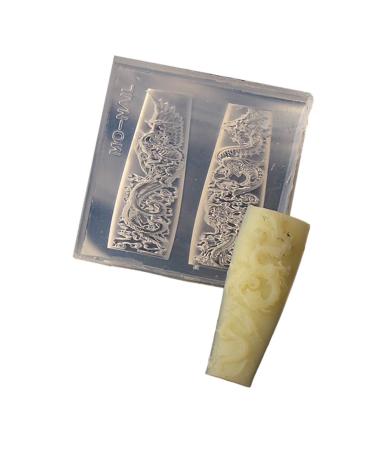 Silicone Mold Dragon Year Nail Molds Nail Art Decorations Nail Stencils Carving Templates Nail Salons Supply Nail Art Mold