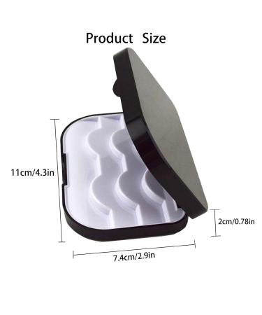 Shmian Empty Eyelash Case with Makeup Mirror - Travel Friendly Storage Organizer for 3 Pairs Black Lashes - Buy Online on GoSupps.com