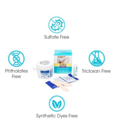 Surgi-Wax Brazilian Hard Wax Kit 4oz - Hair Removal Waxing Kit with Pre-Epilation Oil - Buy Online on GoSupps.com