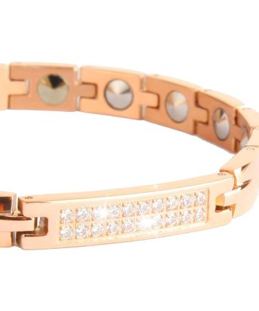 Haqi Magnetic Bracelet & Necklace Set - Rose Gold Stainless Steel Women s Jewelry Gift - Buy Online on GoSupps.com