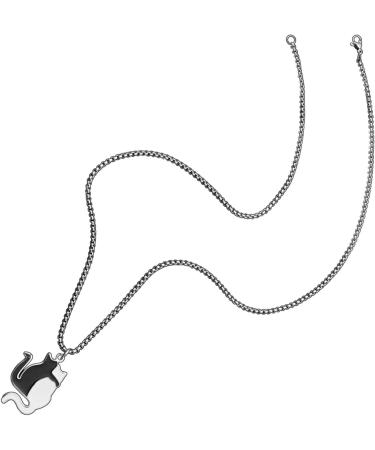 OralGos Cat Pendant Necklace - Stainless Steel Jewelry for Couples | Valentine's Day Gift for Him & Her - Buy Online on GoSupps.com