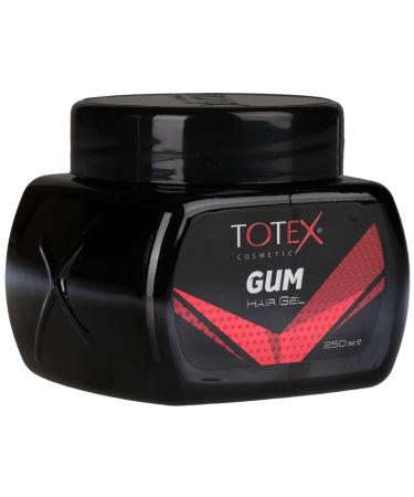Totex Hair Styling Gum Gel Gummy New Formula Ultra Strong Edge Control Red Hair Gel 250ml Natural 8.45 Fl Oz (Pack of 1)