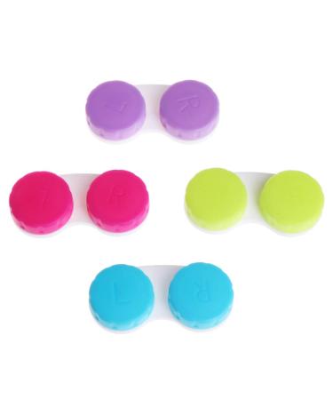 SWETOPQ colored contact lenses for case contact lenses for etui for eyes contacts travel kit kit holder lentil container mini round candy see illustration m