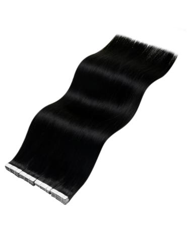 Laavoo Invisible Tape Extensions - 18 Remy Real Hair Black - 10pcs Skin Weft for Smooth Natural Look - Buy Online on GoSupps.com