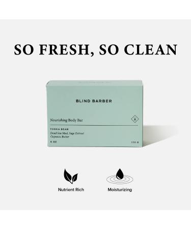 Blind Barber Nourishing Bar - Hydrating Body Soap for Men | Moisturizing & Gentle Cleanser (6 oz) - International Shipping Available - Buy Online on GoSupps.com