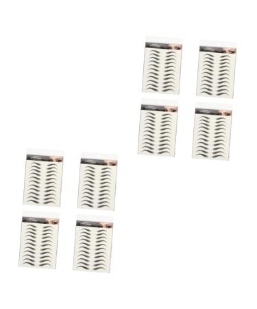 Beavorty 8 Sheets Eyebrow Stickers Makeup Stickers Black Makeup Black Stickers Fake Eyebrow Stickers