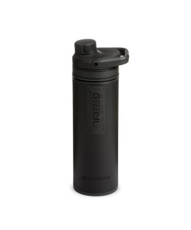 GRAYL UltraPress 16.9 oz Water Purifier & Filter Bottle for Hiking, Backpacking, Survival, Travel Covert Black