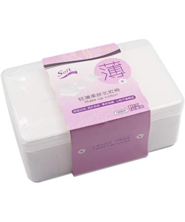 Yo-Happy 1000 PCS Cotton Makeup Removal Pads - Soft Thin No Pilling Cosmetic Towels for Face & Nails - Professional Skin Care Essentials in Portable Box - Buy Online on GoSupps.com