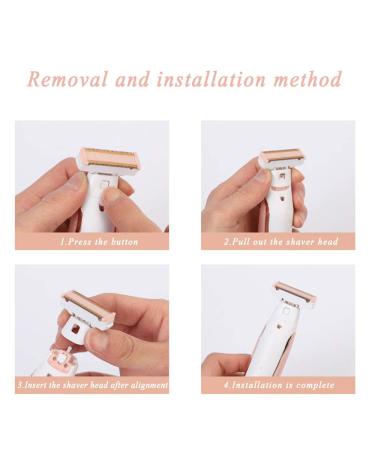 6PCS Shaver Replacement Heads for Flawless Body Rechargeable Shaver - Includes Velvet Bag and 2 Brushes - Buy Online on GoSupps.com