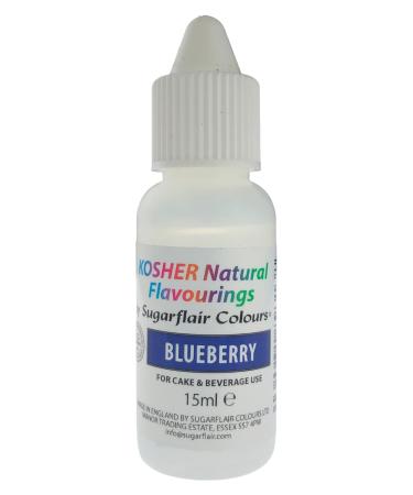 Sugarflair Blueberry Kosher Natural Food Flavouring - Add Flavours to Cakes Ice Creams Chocolates Icings Pack Your Bakes With A Delicious Natural Food Flavour Extract - 15ml