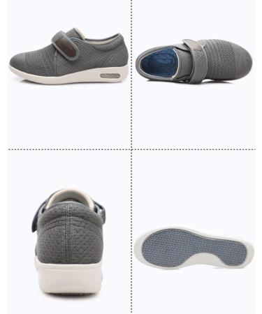 Diabetic Sandals & Adjustable Orthopedic Slippers for Elderly | Edema & Arthritis Shoes | Comfortable Slip-On Sneakers for Swollen Feet & Plantar Fasciitis - Size 40 Black - Buy Online on GoSupps.com