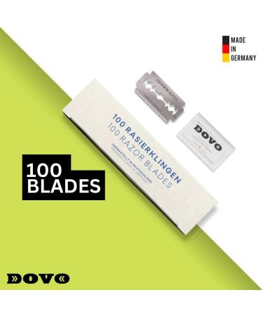 DOVO Super Platinum Razor Blades - Bulk Pack of 100 (10 x 10 Packs) | Premium Quality for a Close Shave - International Shipping Available - Buy Online on GoSupps.com