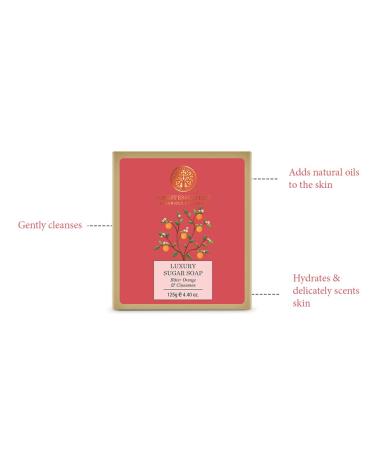 Buy Forest Essentials Luxury Sugar Soap Bitter Orange & Cinnamon - 125g | Premium Natural Ingredients for Skin Care | International Shipping Available - Buy Online on GoSupps.com
