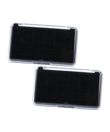 NOLITOY 2pcs 24 Empty Eye Shadow Box Blush for Cheeks Cosmetic Case Magnetic Paint