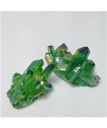 Natural Crystal Rough Small Size Crystal Stone Rare Beautiful Green Flame Aura Quartz Crystal Cluster yuebang - Buy Online on GoSupps.com