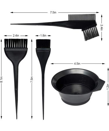 GAOHUI 4 Pcs Hair Coloring Brushes Kit - Double Sided Hair Dyeing Brushes Tint Comb Set for DIY Salon Hair Coloring - Includes Mixing Bowl - Buy Online on GoSupps.com