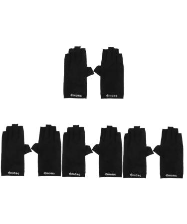 Healeved 4 Pairs Uv Gloves Fingerless Gloves Manicure Gloves Nail Art Skin Care Supply Cooling Gloves Girls Uv Shield Gloves Sun Protective Gloves Point Fingers Women's Nail Polish Fabric