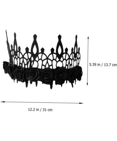 Mikinona Halloween Crown Dead Flower Hair Accessories Halloween Headpiece Black Scrunchies for Hair Halloween Hair Accessory Festival Flower Halloween Headband Flowers Fabric - Buy Online on GoSupps.com