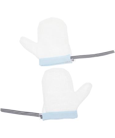 Healifty Children's Anti-Eating Gloves 2 Pairs | Thumb Protector Baby Hand Mittens | Finger Sleeves Nylon Baby Cot Blue x2pcs - Buy Online on GoSupps.com