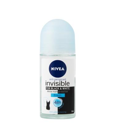 NIVEA 'Nivea Deo Roll-On Femmes Invisible Black & White Original Anti Anti-transpirant-3er Pack (3X 50ML)