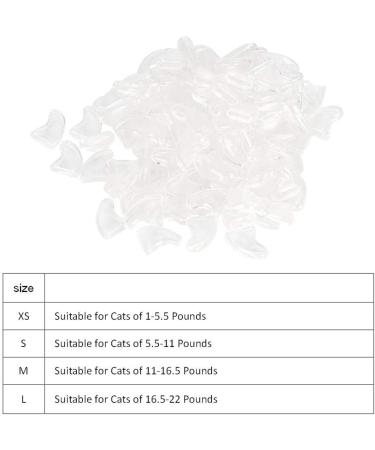 Zerodis 100 Pcs Cat Nail Cover Protector Soft Pet Nail Cap Cover Safe Anti Scratch Dog Paw Claw Protector Covers Claw Care for Cats Dogs (L-white) L white - Buy Online on GoSupps.com