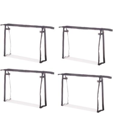 Augbunny Multi-Purpose Waterproof Organizer Set - Transparent Vinyl Cosmetic & Make-Up Bags (4 Pcs Black) - Perfect for Travel & Daily Use - Buy Online on GoSupps.com