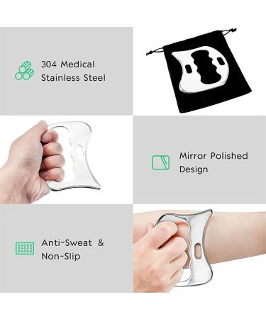 Ferleiss IASTM Guasha Massage Tool - Premium Stainless Steel Soft Tissue Scraping for Back & Legs | International Shipping Available - Buy Online on GoSupps.com
