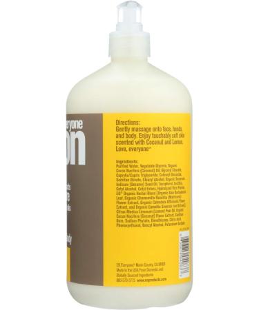 Everyone 3-in-1 Coconut Lemon Lotion - Hydrating Body Moisturizer - Buy Online on GoSupps.com