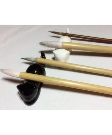 Porcelain Brush Holder Rest for Calligraphy & Sumi Brushes - Chinese Painting Supplies (3 Cats) - Buy Online on GoSupps.com