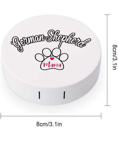 German Shepherd Mom Paw Print Contact Lens Case - Portable Travel Kit with Mirror for Outdoor Use - Buy Online on GoSupps.com