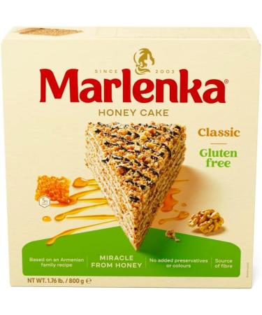 MARLENKA 4pack for the price of 3 Glutenfree HoneyWalnut Cake 4 x 800 g - Buy Online on GoSupps.com
