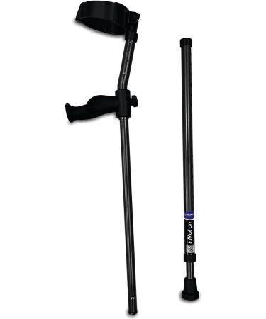 In-Motion Spring Assist Forearm Crutches, Tall Size (5'3 - 6'8), Charcoal - Ergonomic Handles, Articulating Tips - Buy Online on GoSupps.com