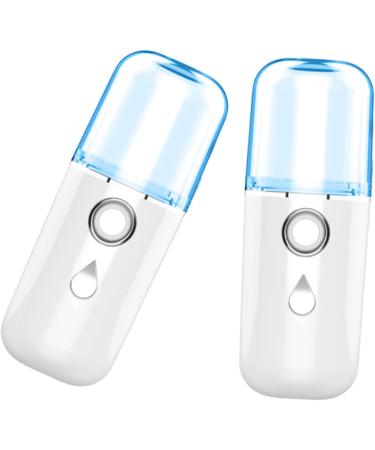 Healeved 2pcs Nano Water Replenishing Instrument Handy Face Sprayer Mini Face Steamer Hydrator White Plastic - Buy Online on GoSupps.com